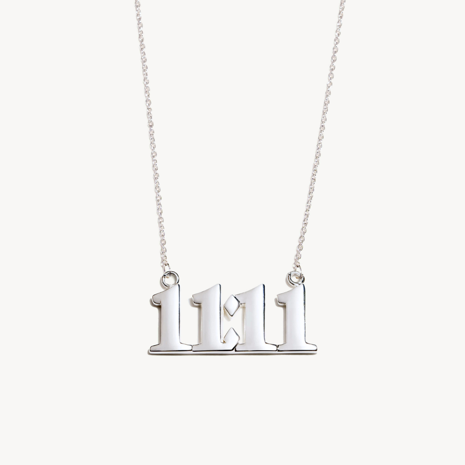 11:11 necklace pendant in silver color