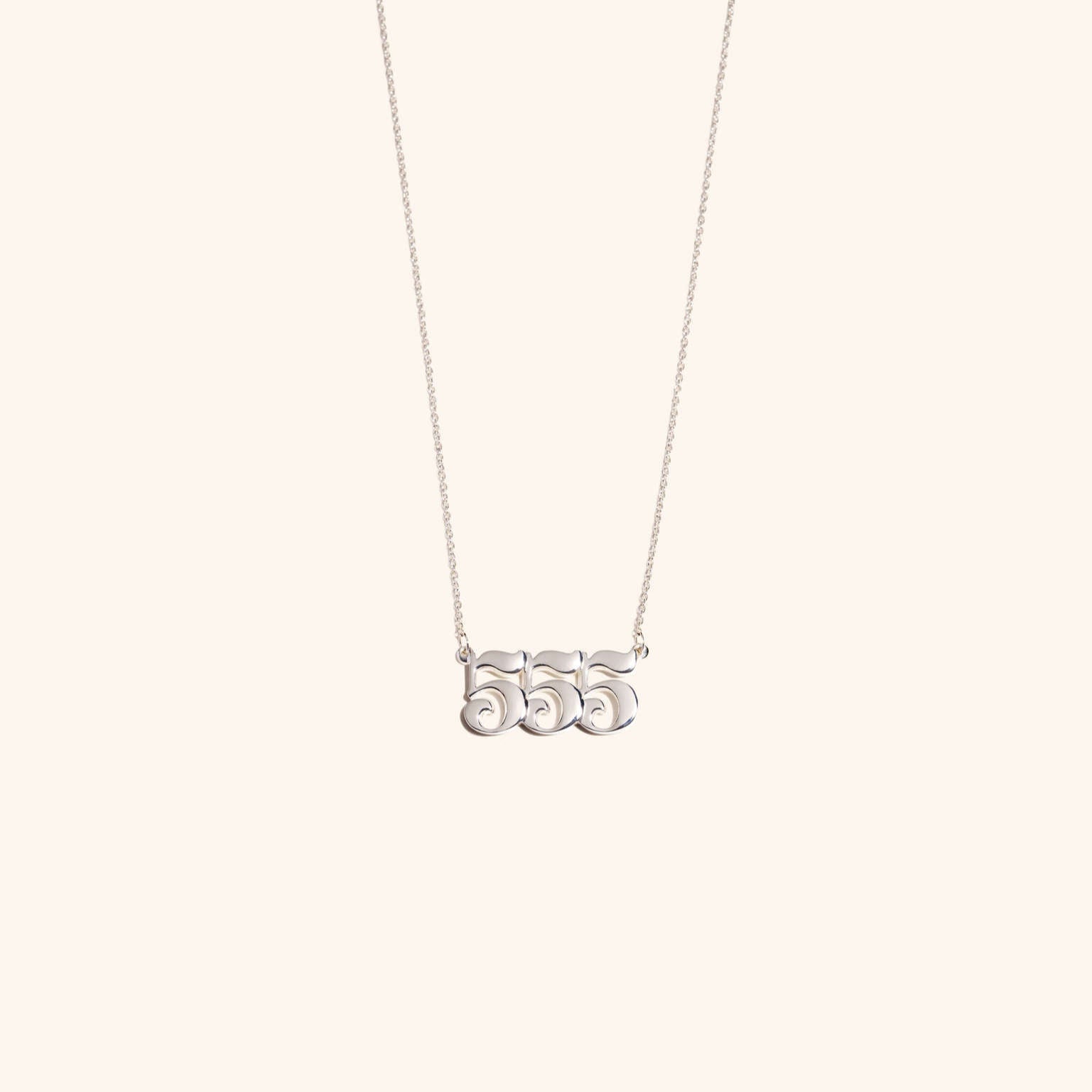 555 Silver Necklace