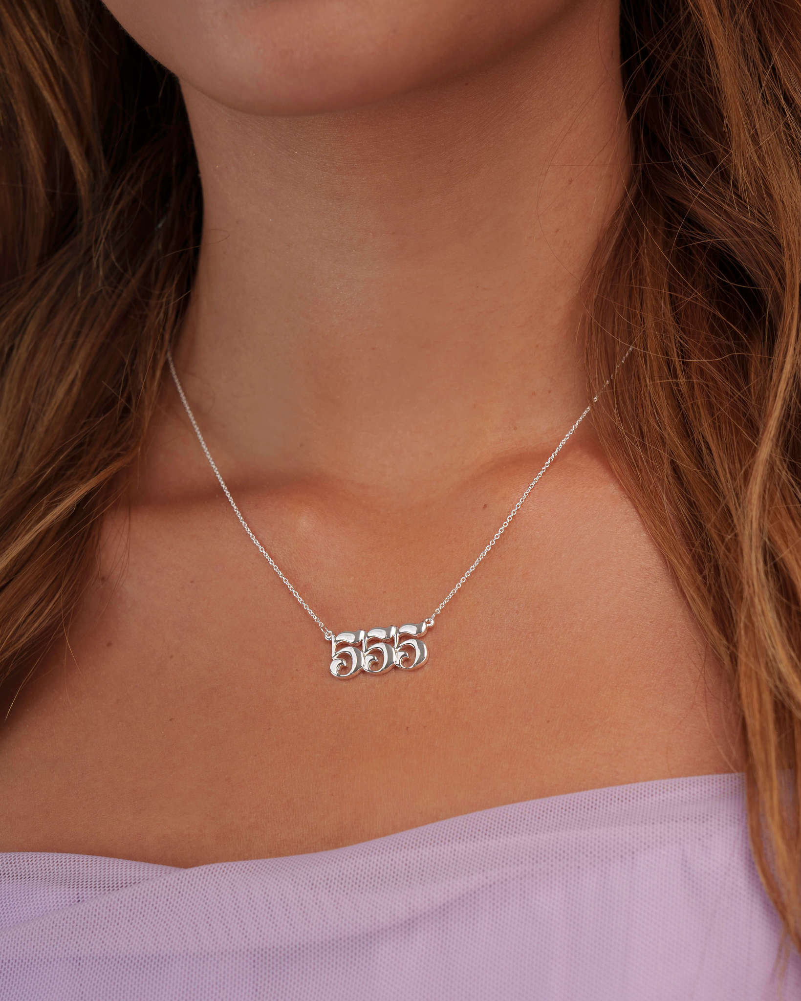 555 Silver Necklace