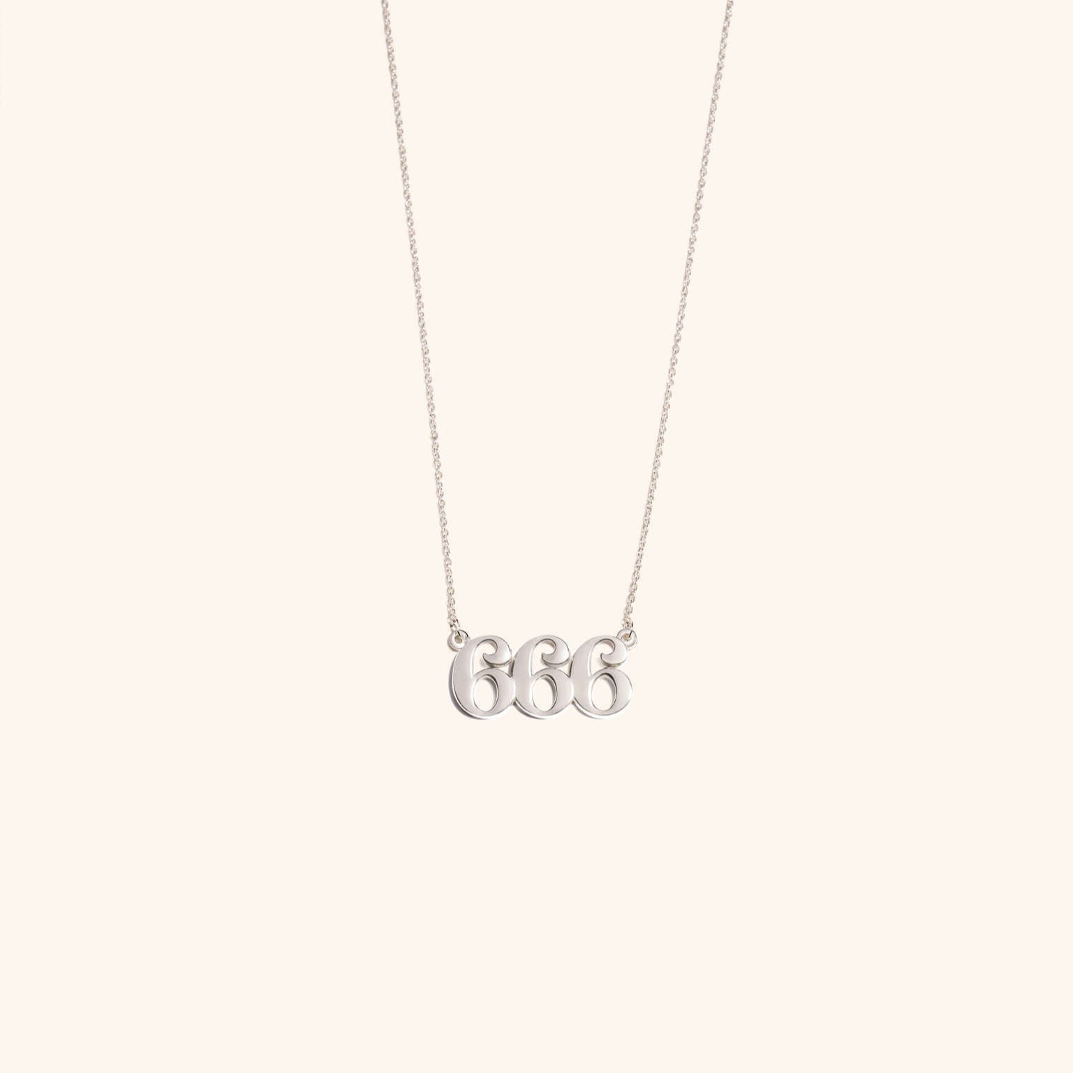666 Silver Necklace
