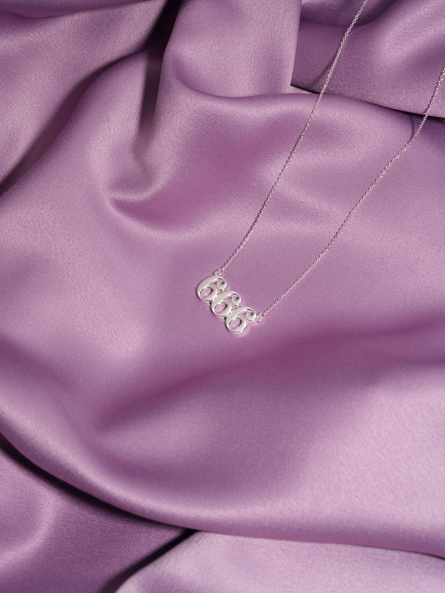 666 Silver Necklace