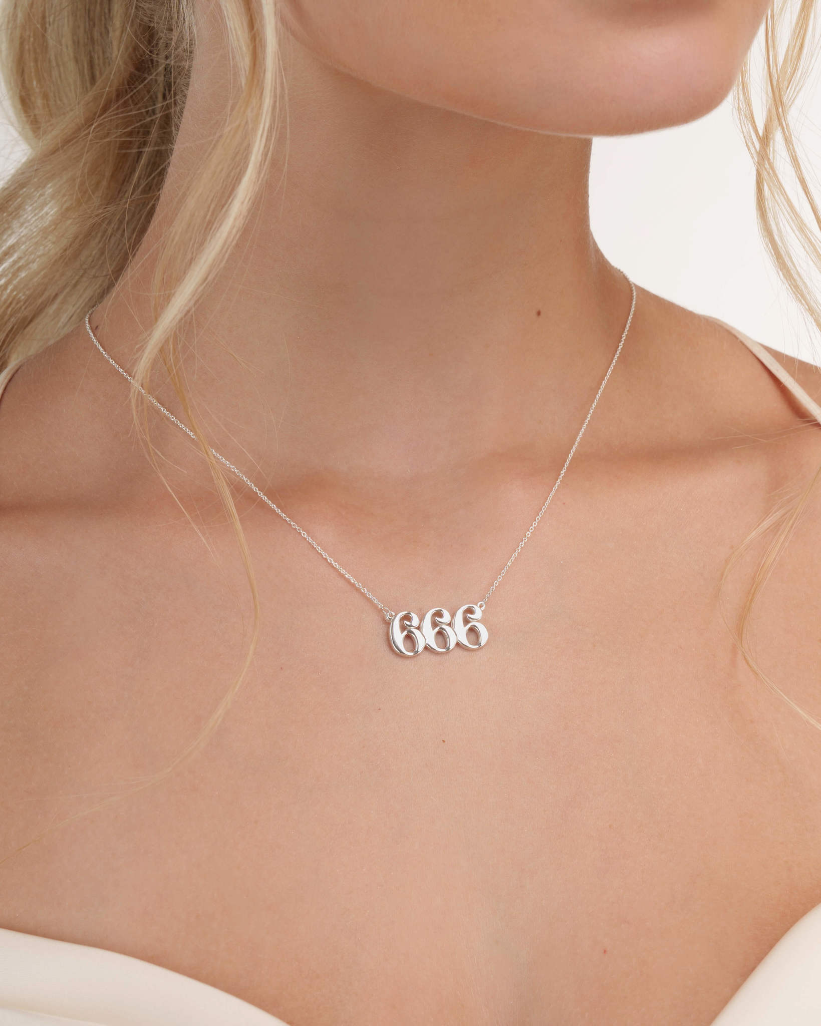 666 Silver Necklace