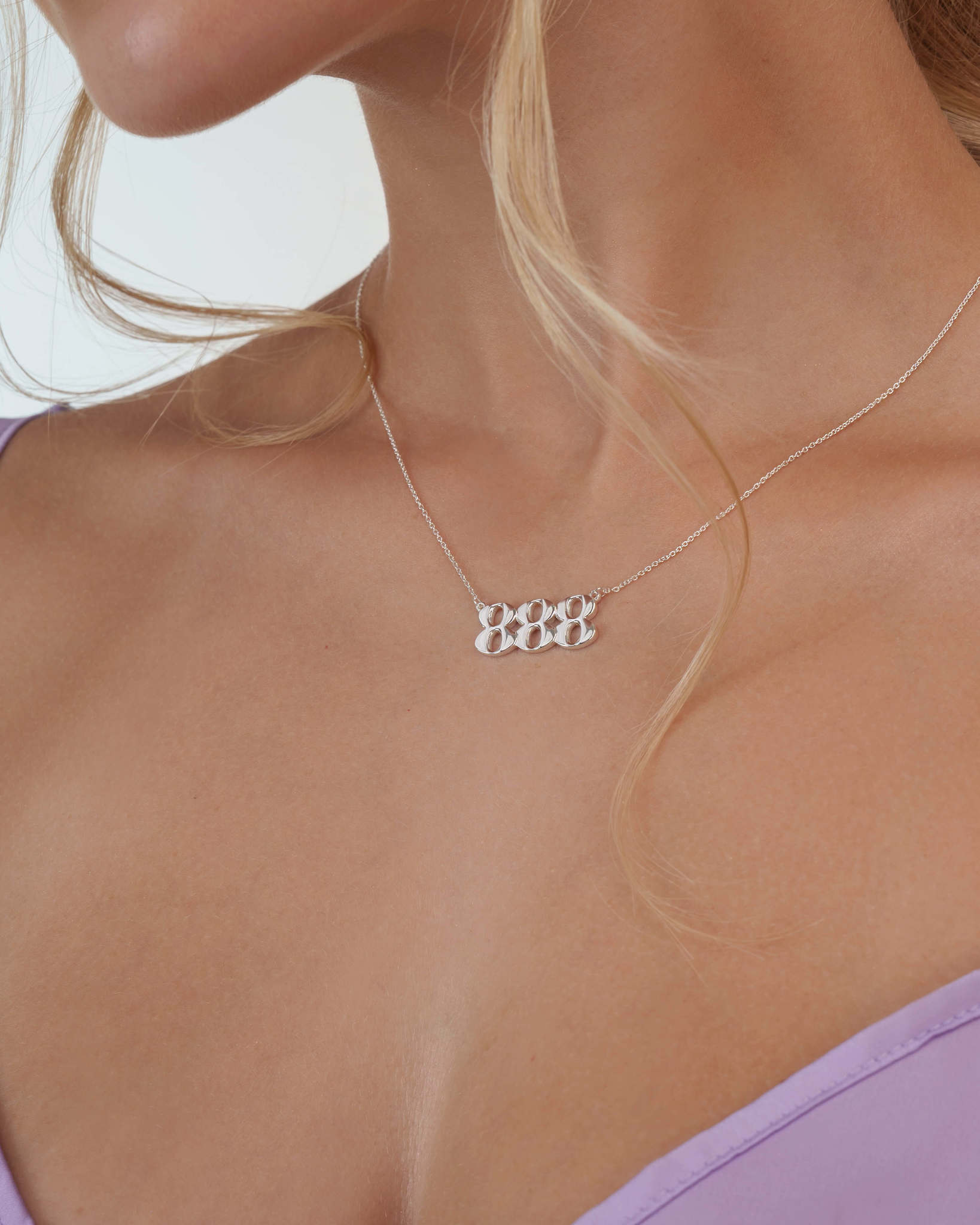 888 silver necklace