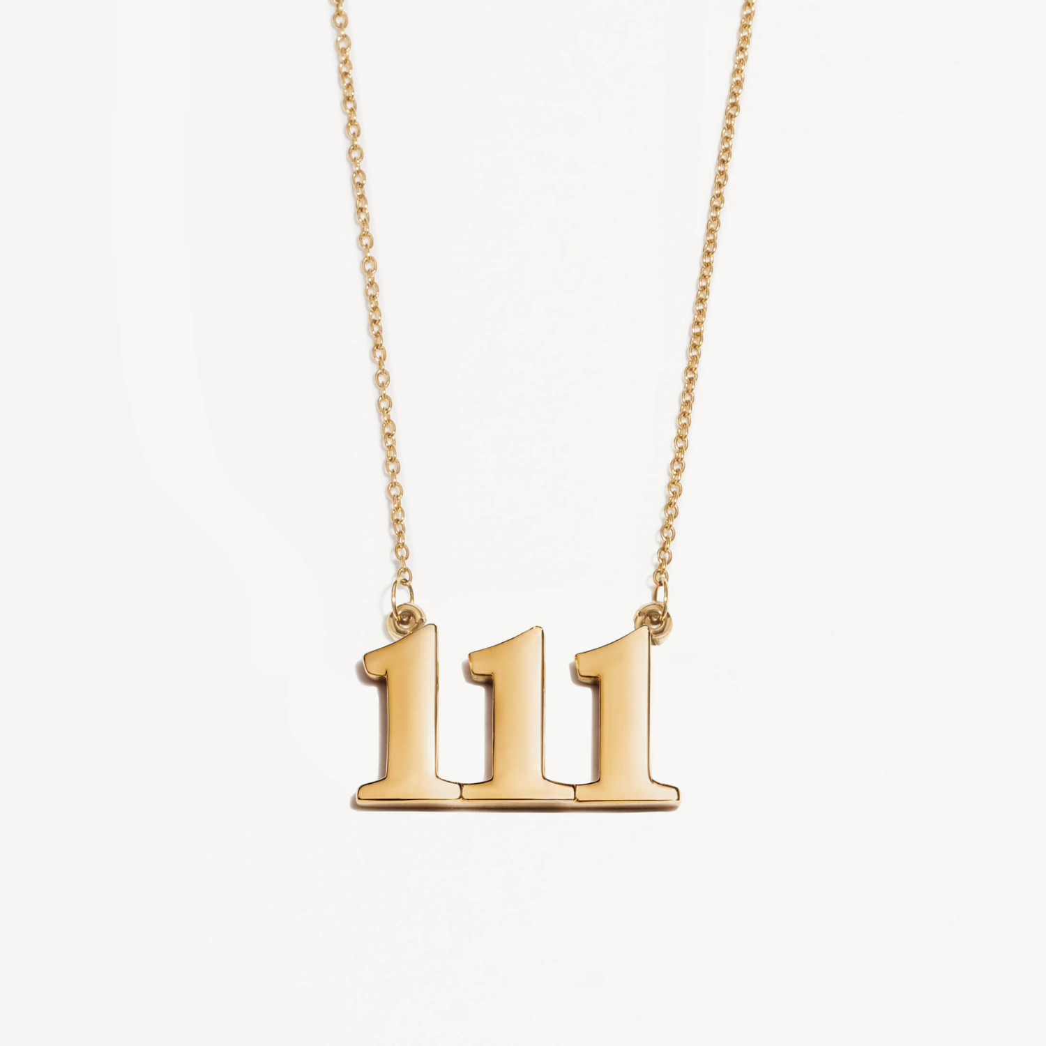 angel number 111 gold necklace