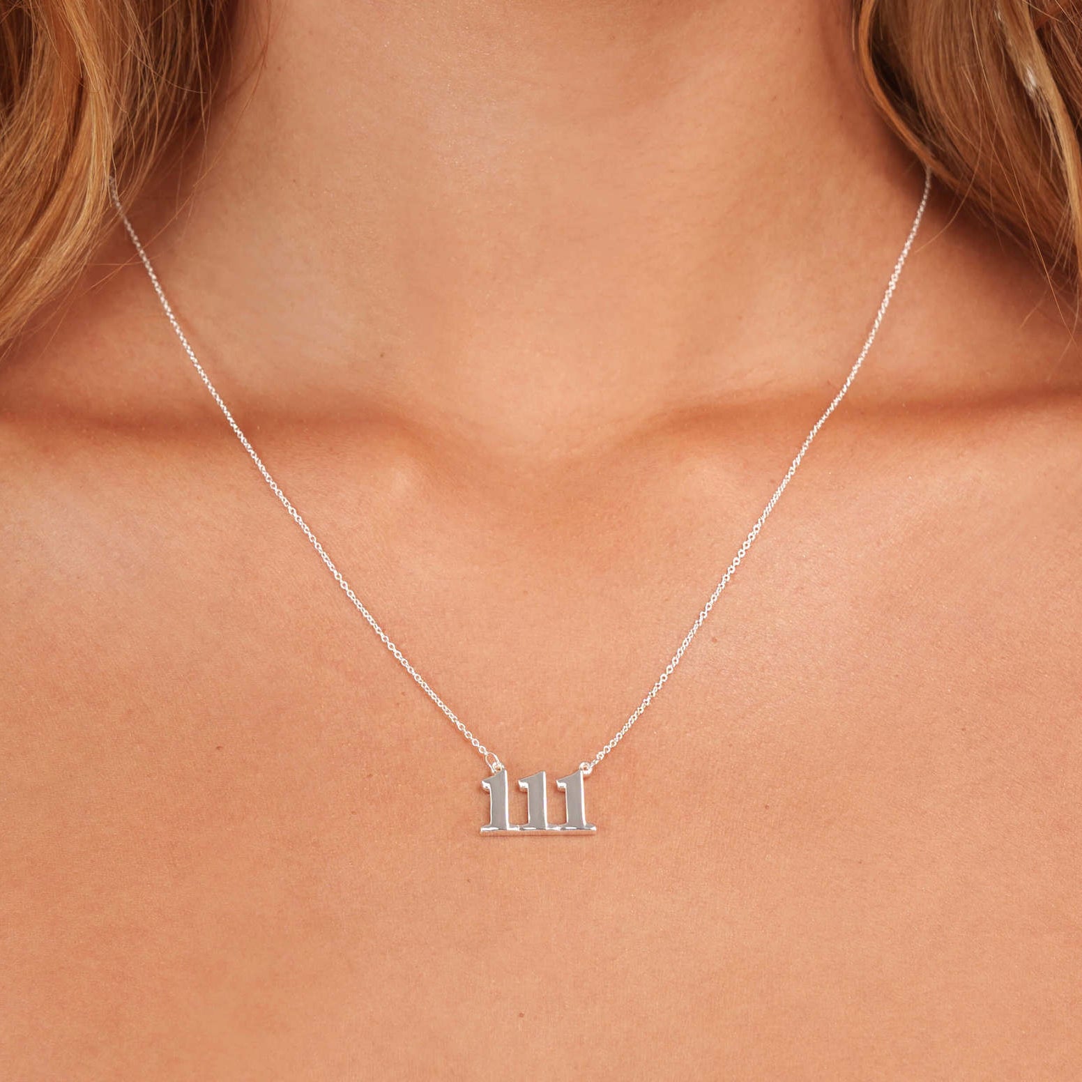 111 angel number necklace unique design