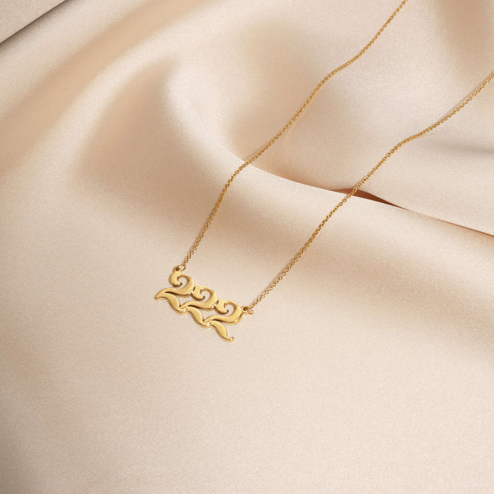 Gold or Silver Angel Number Necklace - Choose Your Number