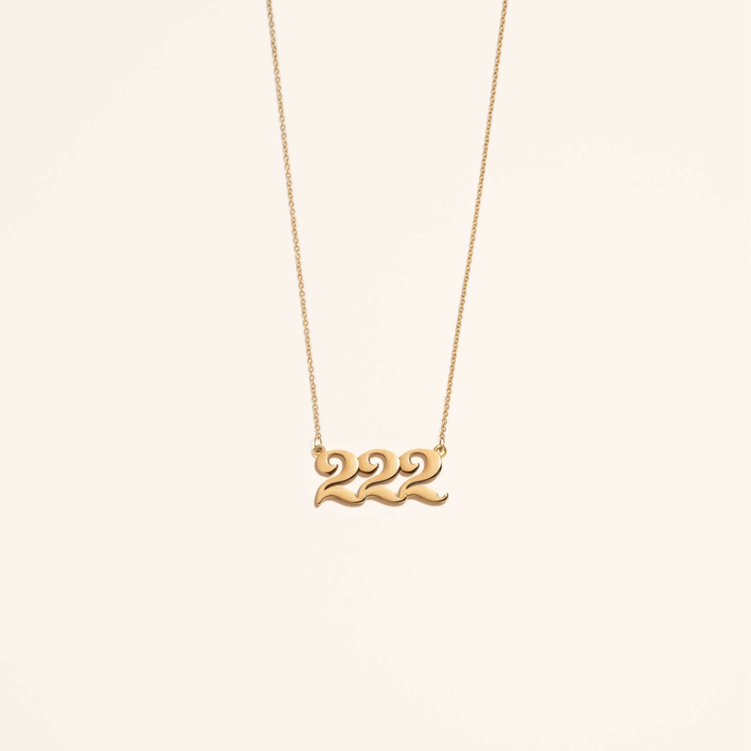 222 Gold Necklace Luxury Angel Number Jewelry1