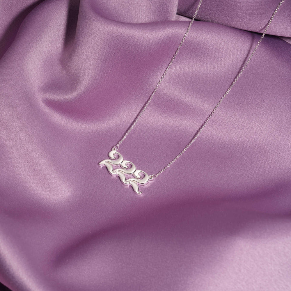 Gold or Silver Angel Number Necklace - Choose Your Number