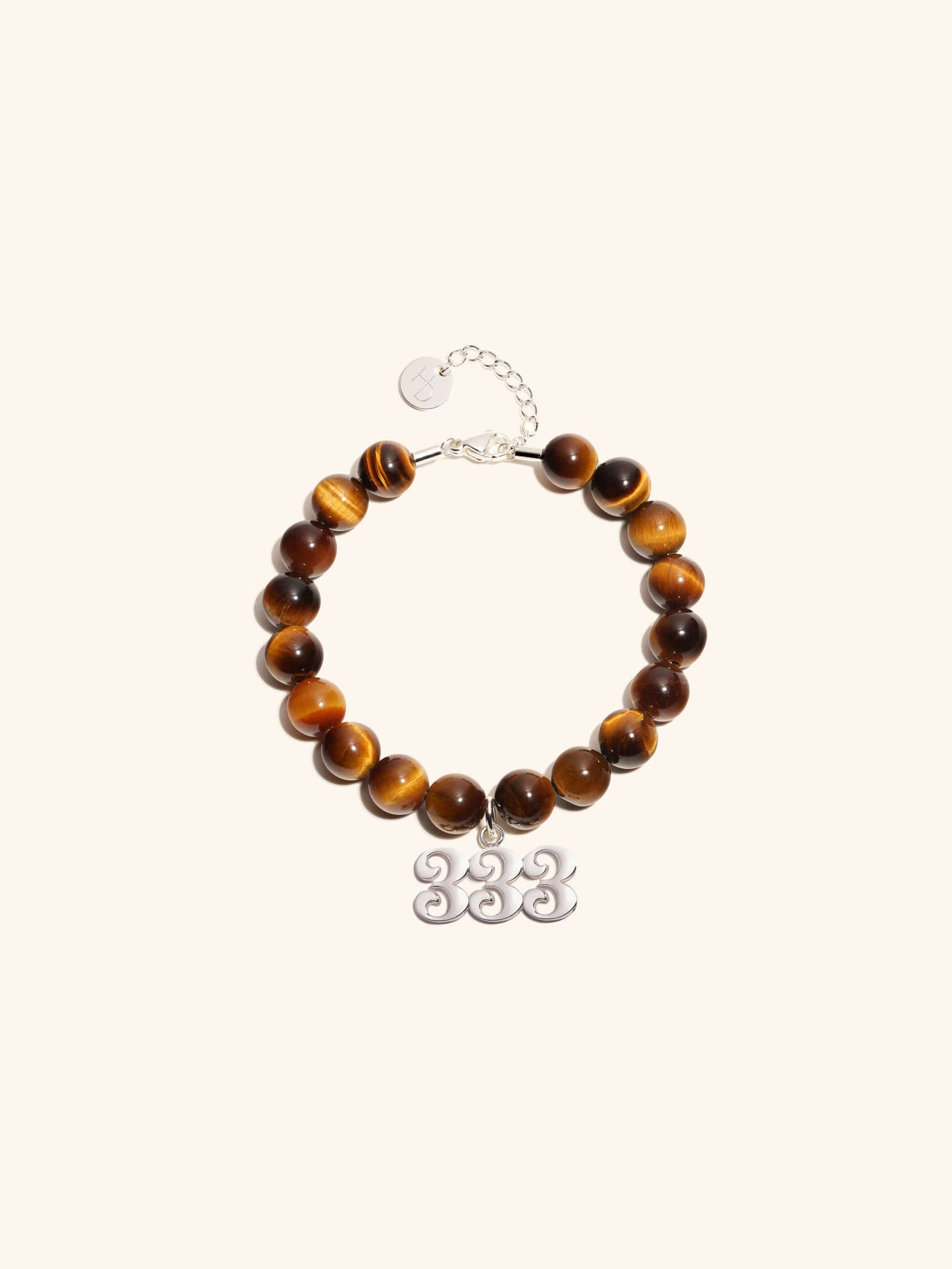 Gemstone Bracelet with Angel Number Charm | Amethyst or Tiger Eye | Gold or Silver