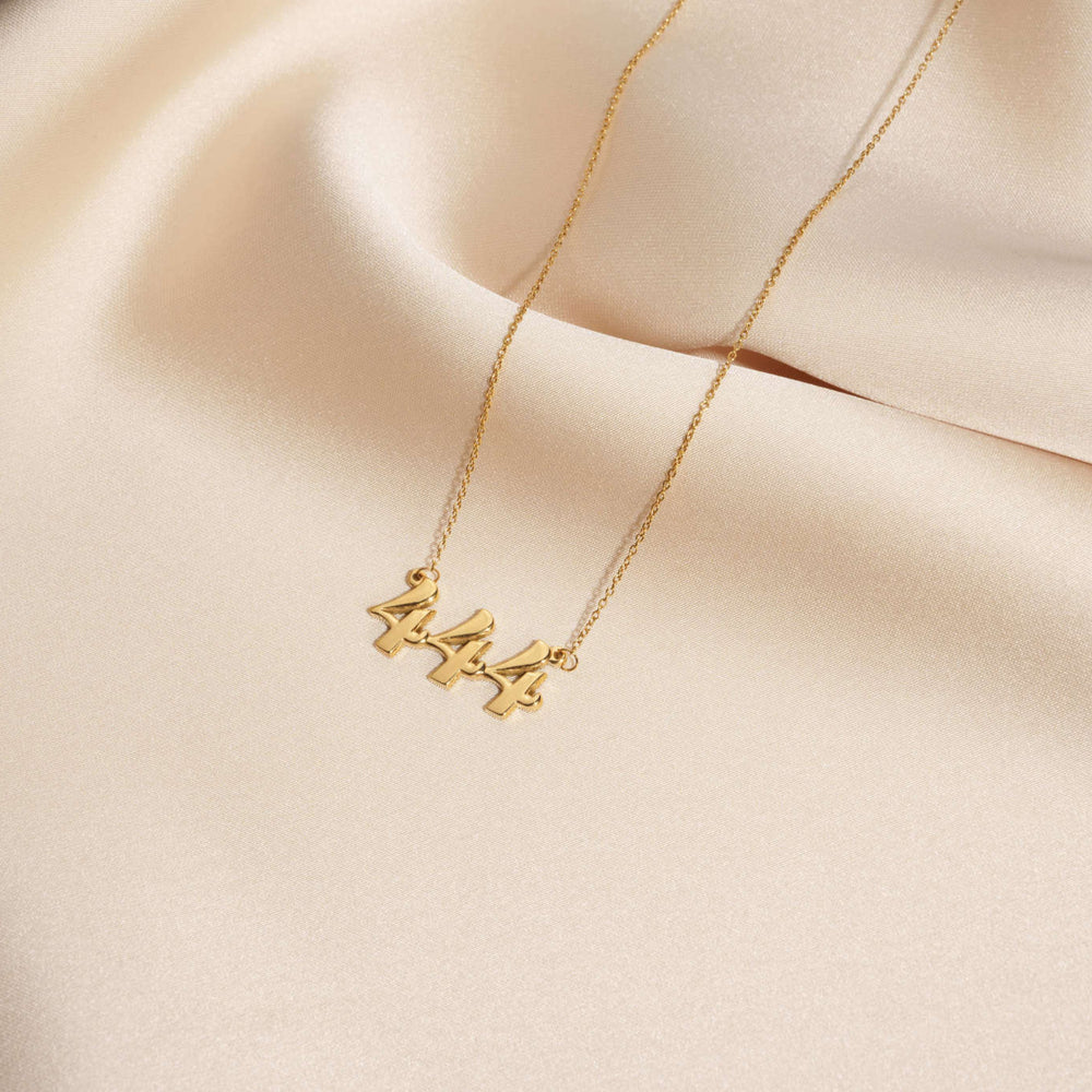 Gold or Silver Angel Number Necklace - Choose Your Number