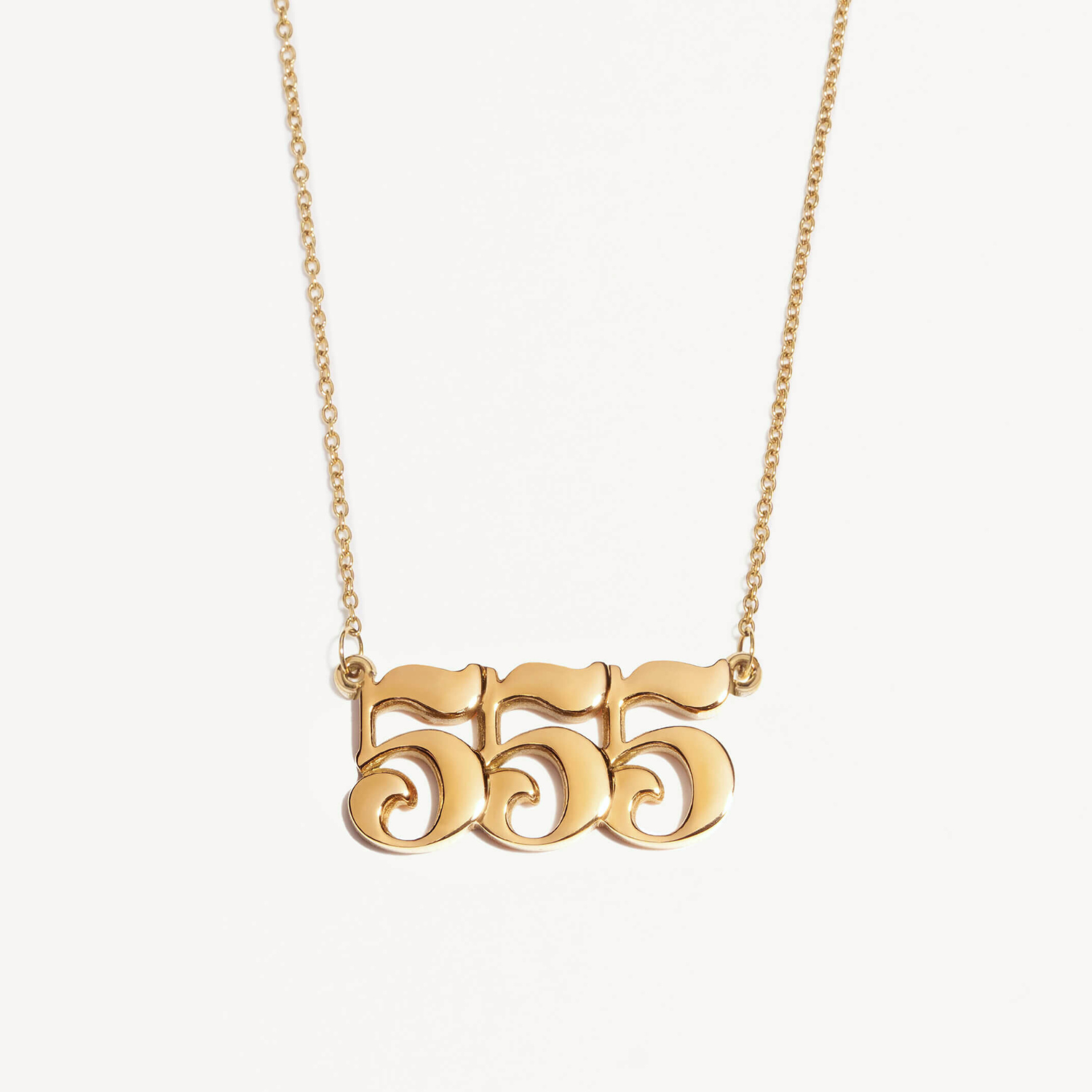 angel number 555 gold necklace with unique high quality design