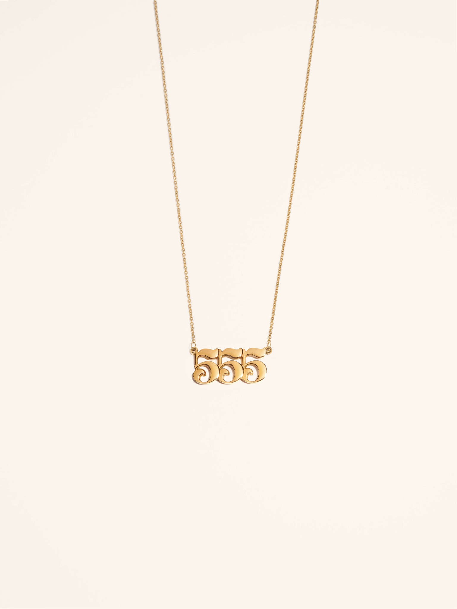 Angel Number 555 Gold Necklace