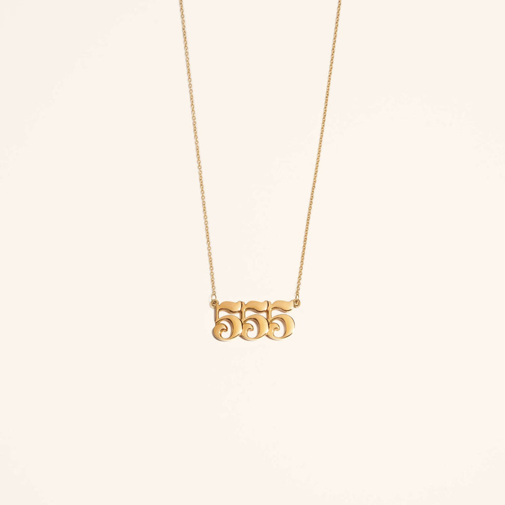 555 Gold Necklace