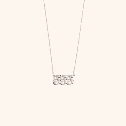555 Silver Necklace