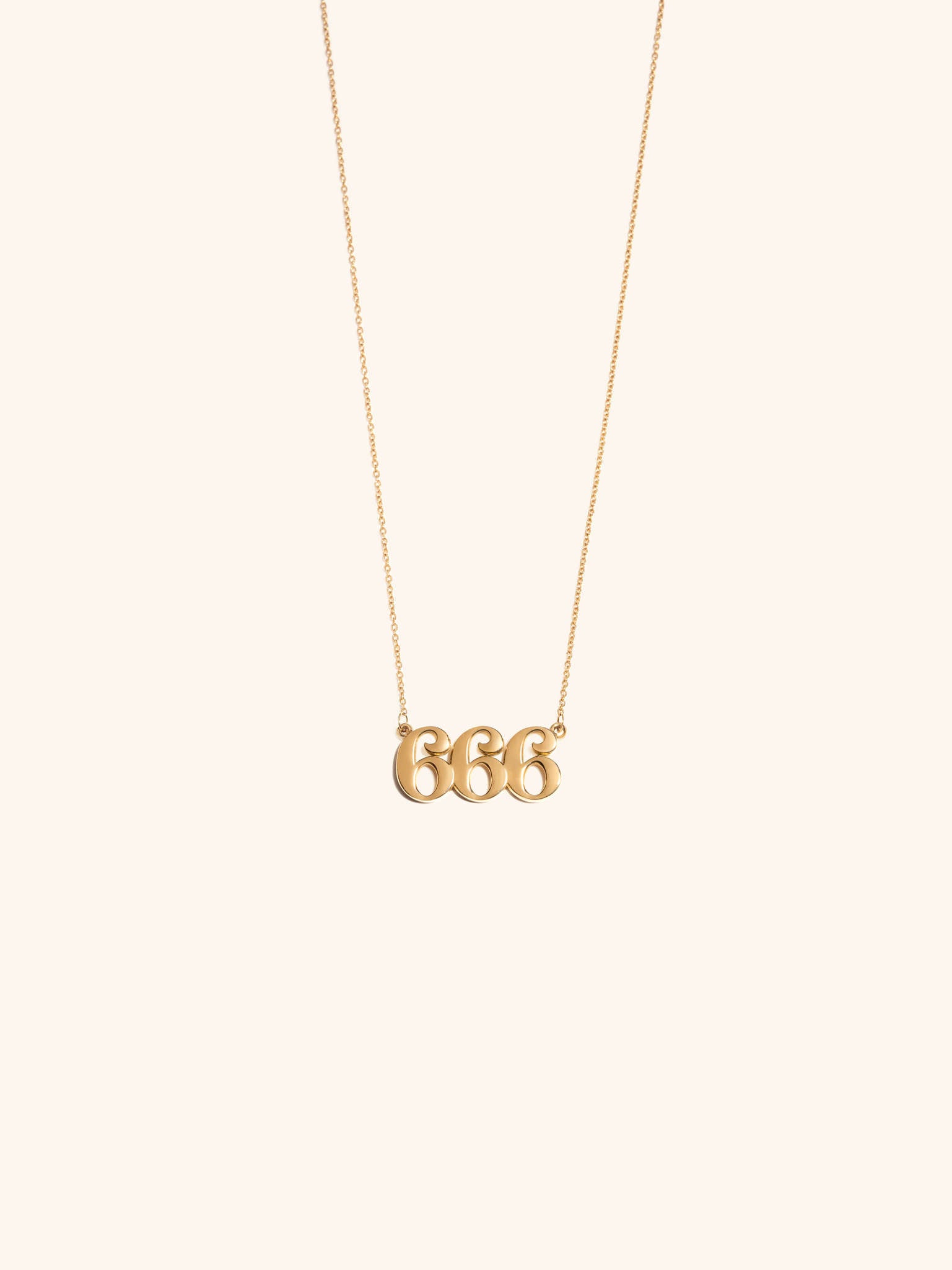 Angel Number 666 Gold Necklace