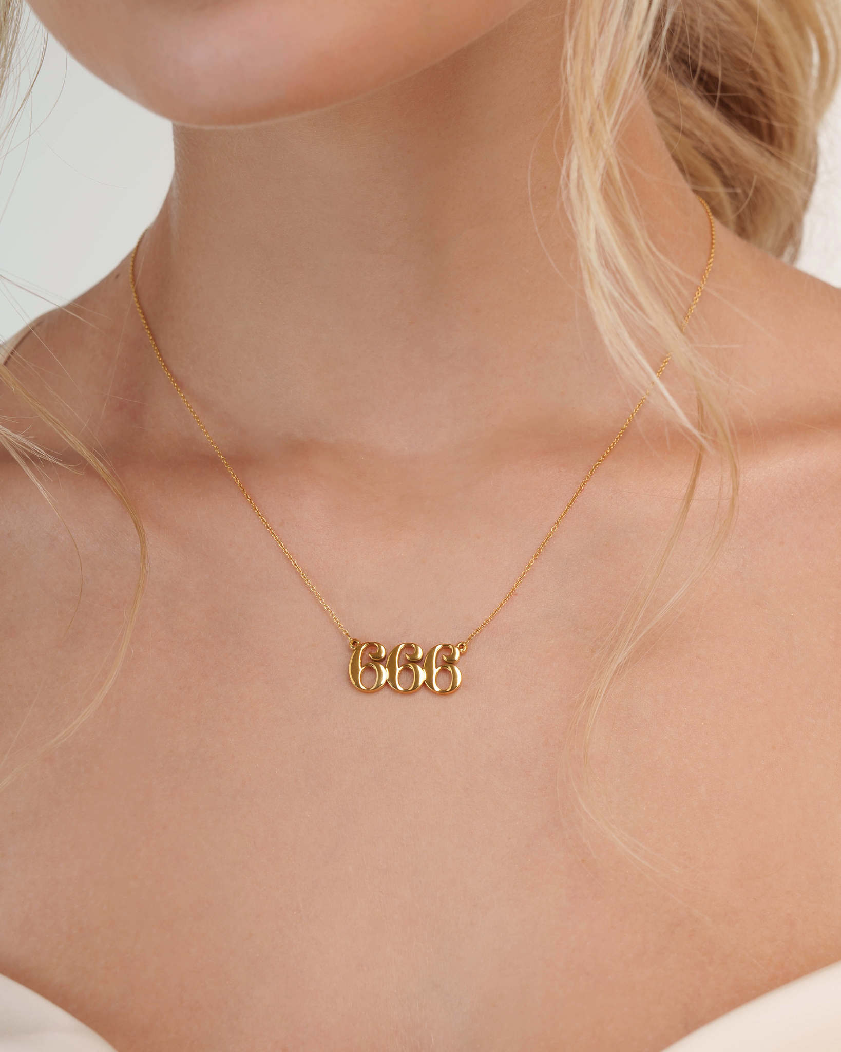 Angel Number 666 Gold Necklace