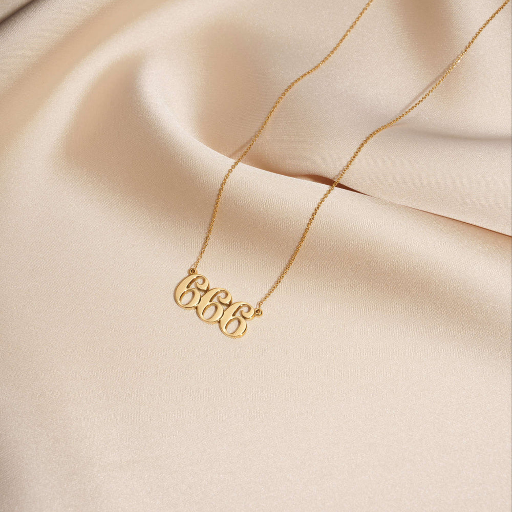 Gold or Silver Angel Number Necklace - Choose Your Number