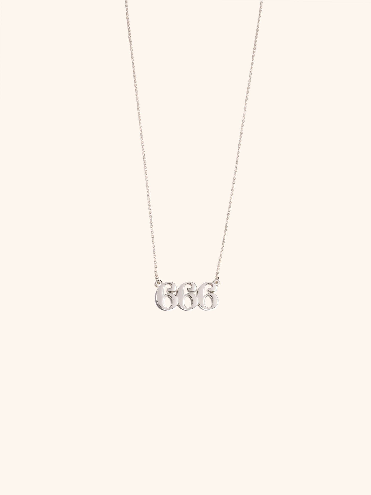 Angel Number 666 Silver Necklace