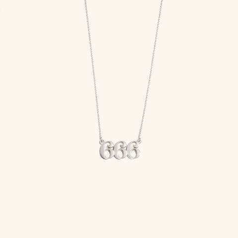 666 Silver Necklace