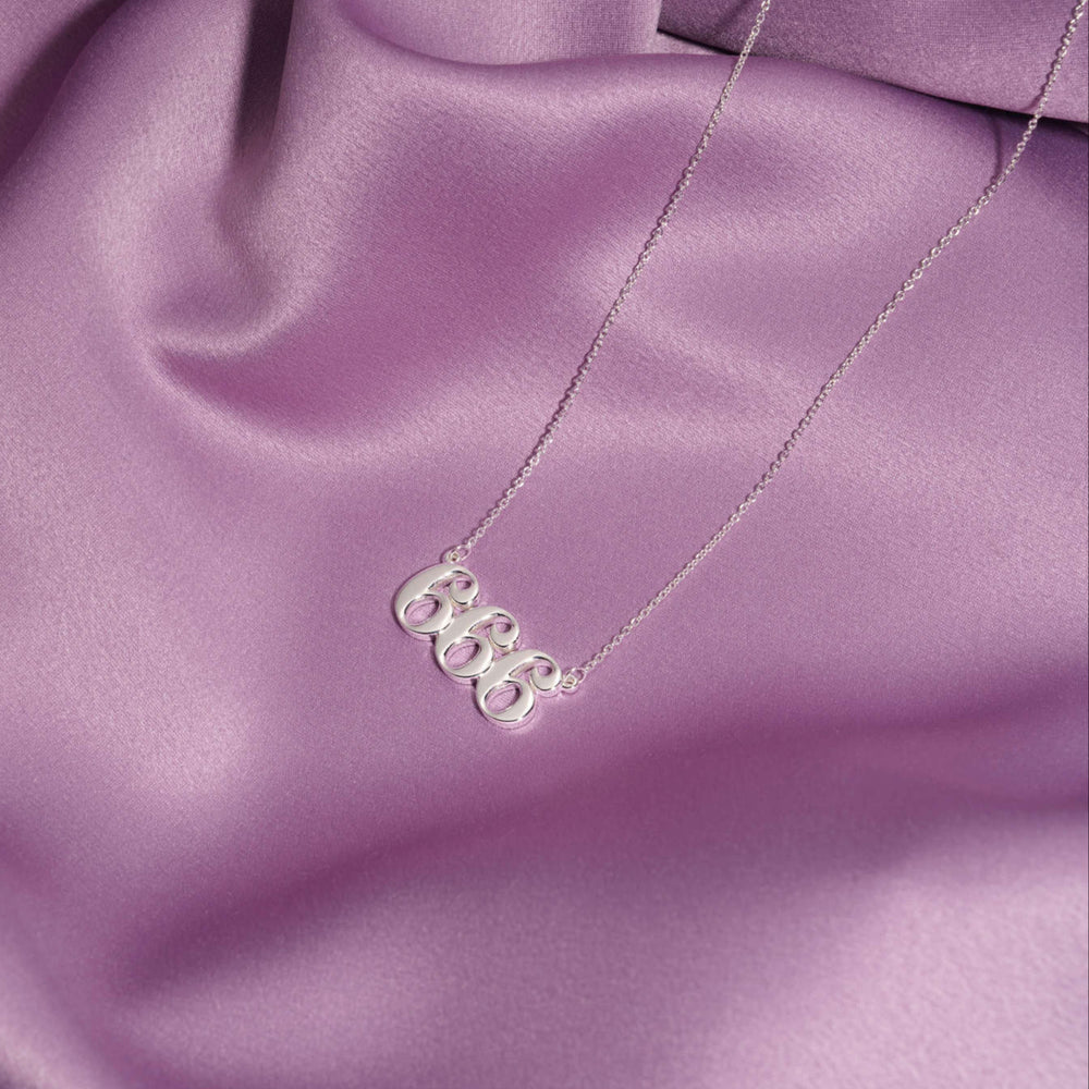 Gold or Silver Angel Number Necklace - Choose Your Number
