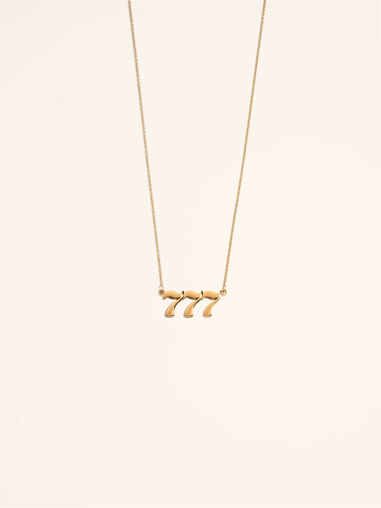 Angel Number 777 Gold Necklace