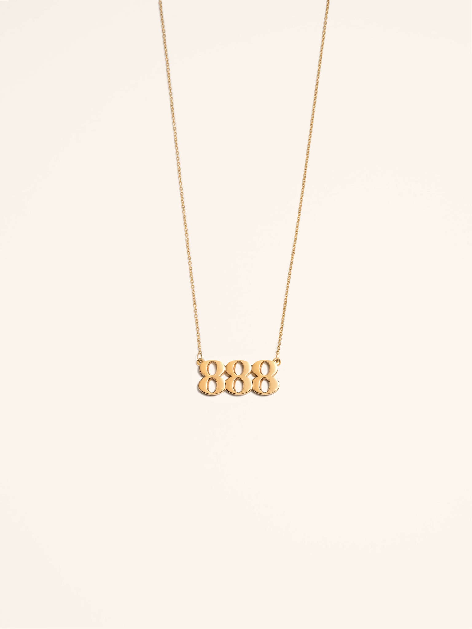 Angel Number 888 Gold Necklace