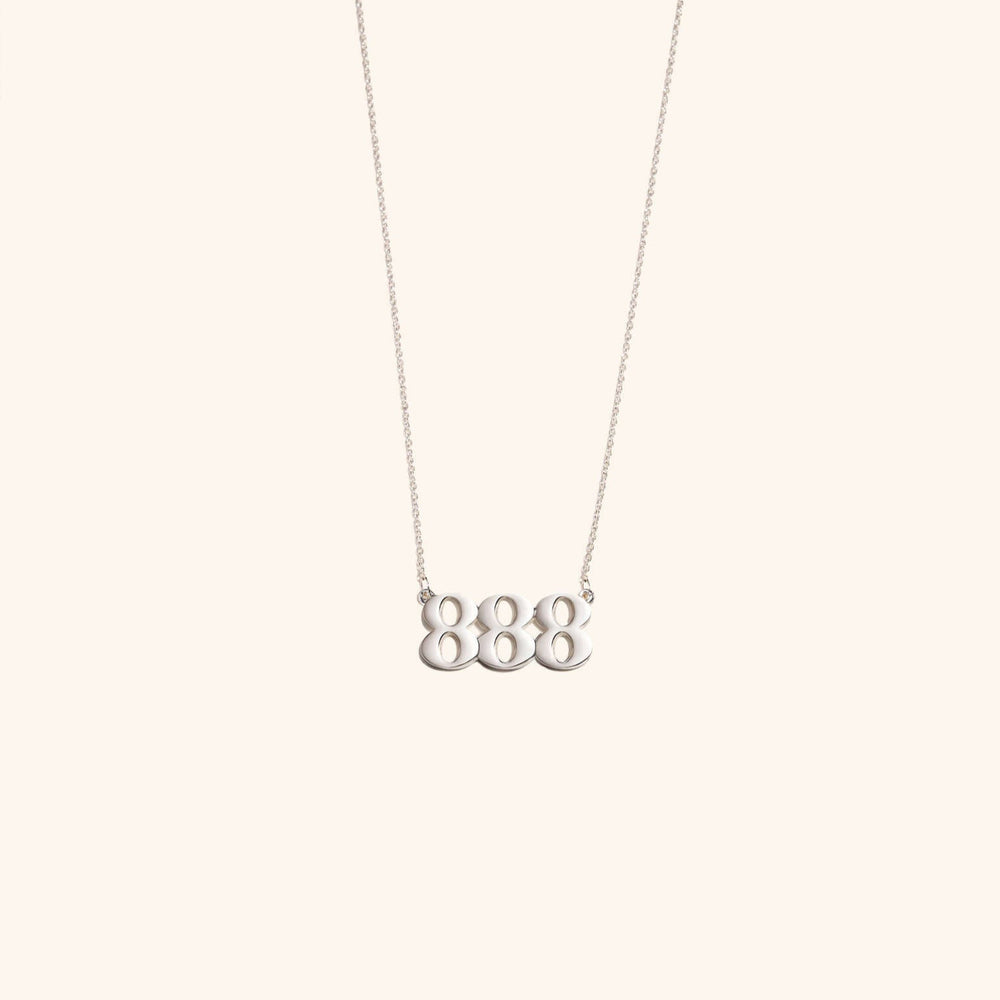 888 Silver Necklace