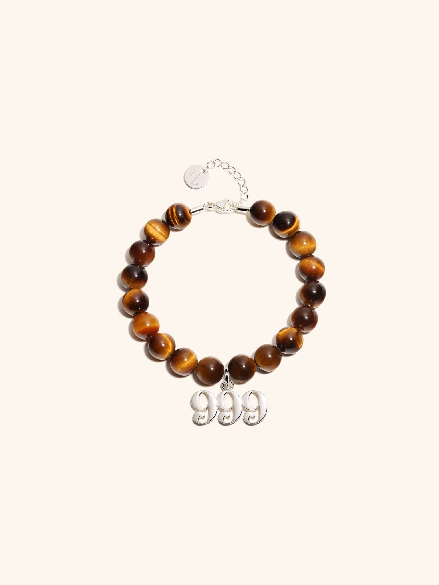 Gemstone Bracelet with Angel Number Charm | Amethyst or Tiger Eye | Gold or Silver