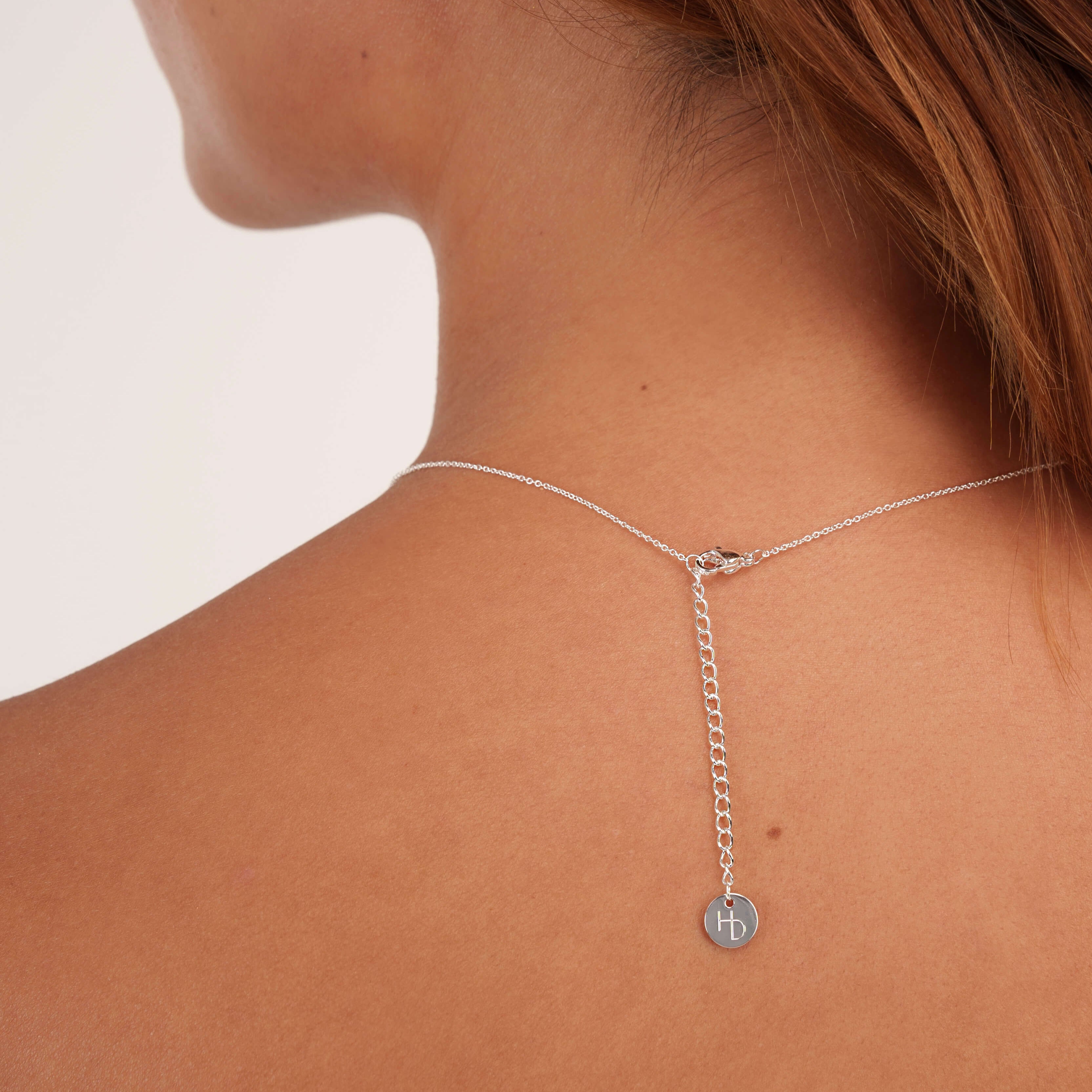 adjustable length for 444 silver necklace on neck