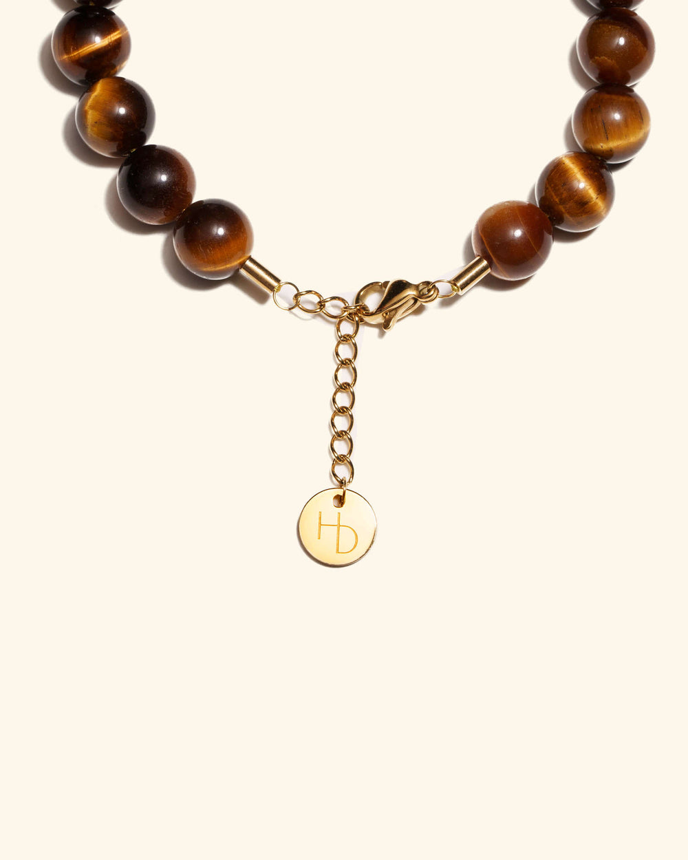 11:11 Tiger's Eye Gold Charm Bracelet