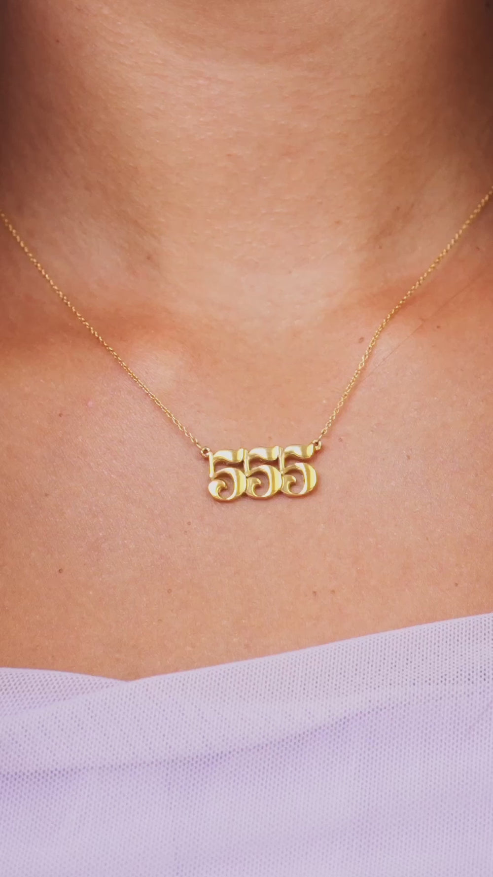 555 Gold Necklace