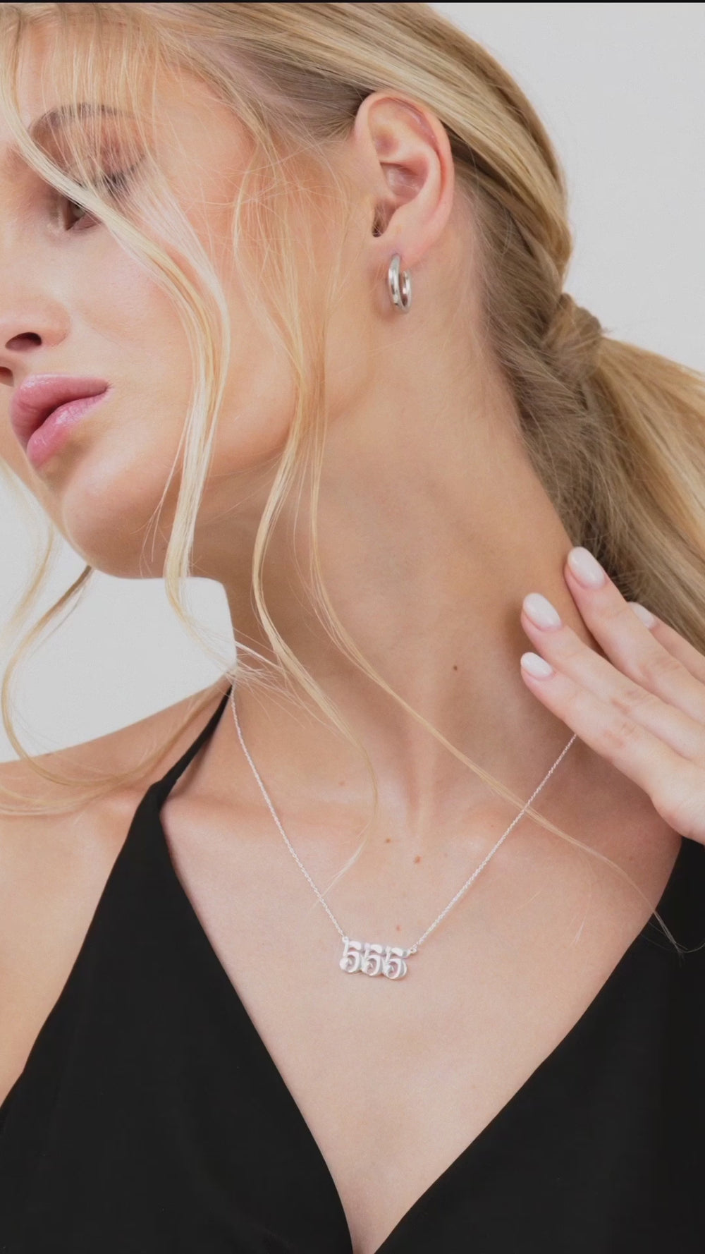 555 Silver Necklace