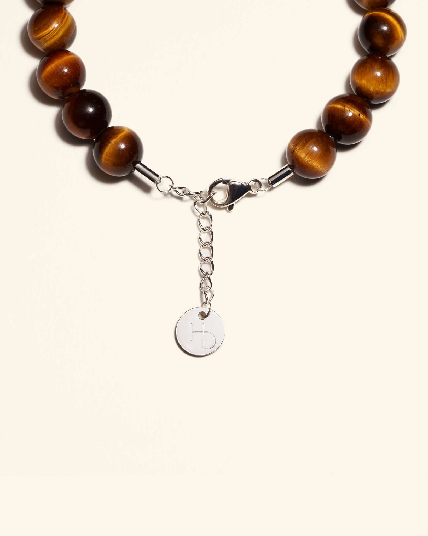Angel Number 666 Tiger's Eye Gemstone Silver Charm Bracelet