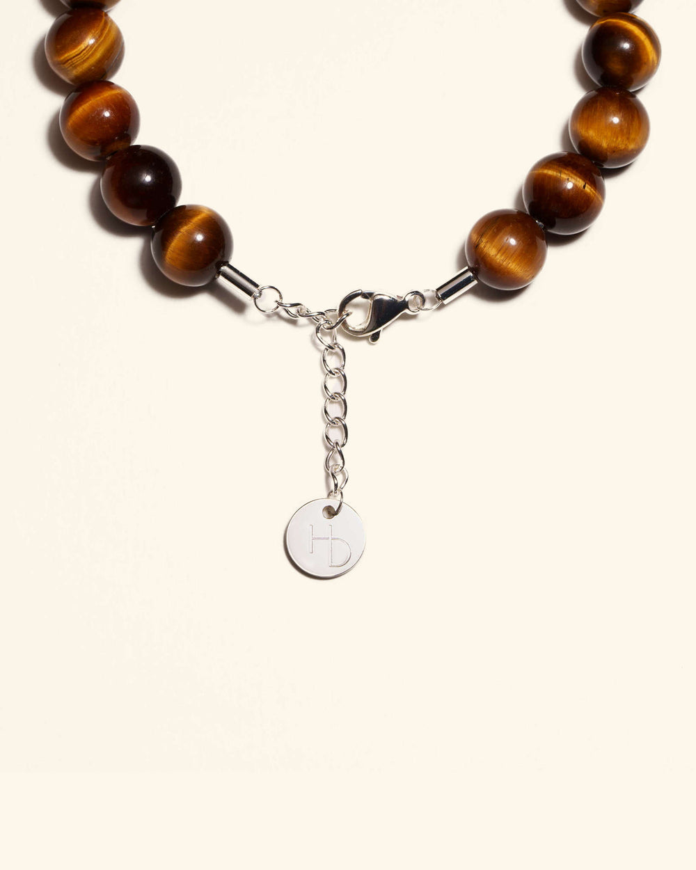 222 Tiger's Eye Silver Charm Bracelet